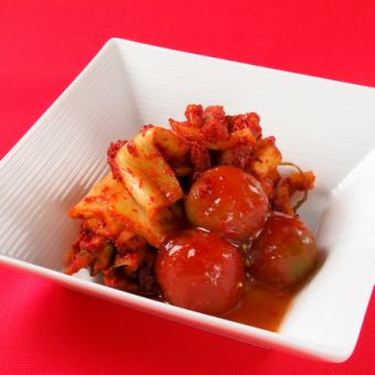 Assorted homemade kimchi