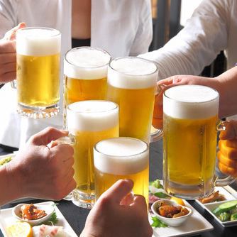 当店大人気の唐揚げ等4品!!生ビール東北の地酒付き120分飲み放題【二次会コース】