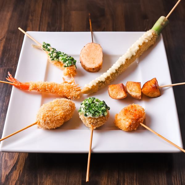 【こだわり串揚げ】鮮度の良い海鮮・厳選お肉・旬の野菜などを贅沢に使用♪季節感を大切にした味わい堪能◎