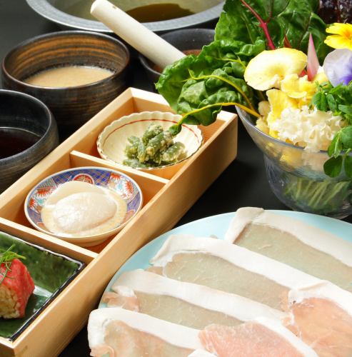 ランチ限定！国産豚ロースのしゃぶしゃぶ御膳（175g）