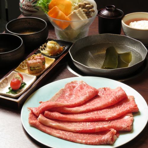 黒毛和牛赤身ロースしゃぶしゃぶ御膳