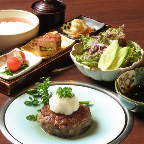 黒毛和牛将泰庵ハンバーグステーキ御膳 おろしぽん酢