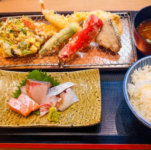 【平日ランチ】天ぷらとお造り定食