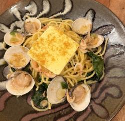 カラスミと桜エビの塩焼きそば