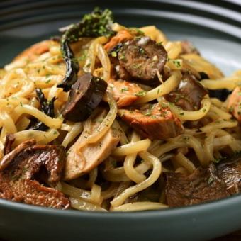 Porcini mushroom cream pasta