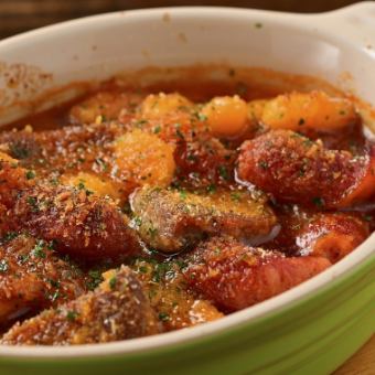 仔羊とラムソーセージの煮込み