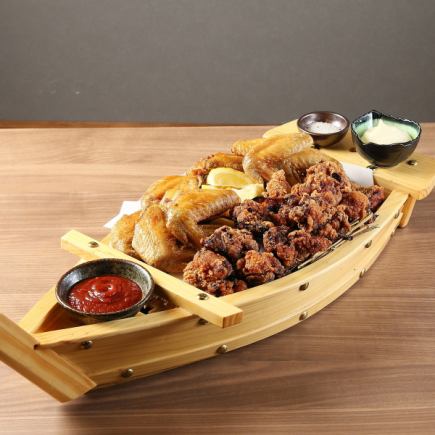 僅限平日◎附3小時無限暢飲◆7道菜的休閒套餐◆刺身、炸雞、海鮮鍋等應有盡有！超值優惠！