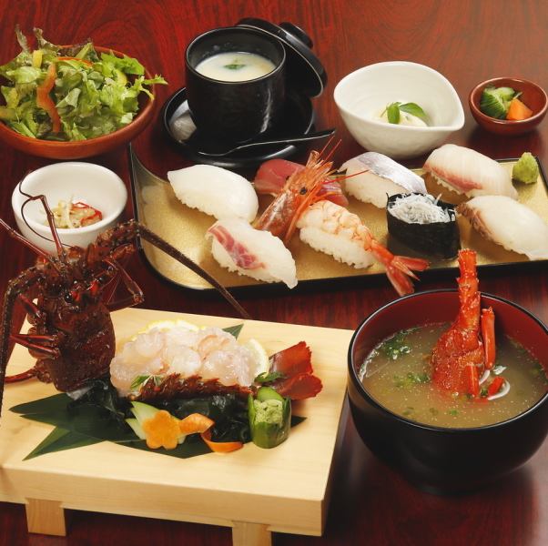 Introducing seasonal spiny lobster! Sushi lobster making and sushi set