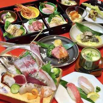 [For entertaining♪ One dish per person] Miyazaki's finest ingredients and Shokado Kaiseki course with 3 hours of all-you-can-drink for 8,000 yen (same price as for other restaurants)