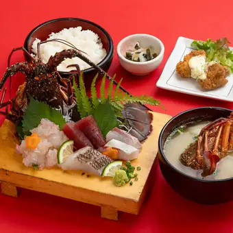 【9月7日起供應!時令龍蝦】龍蝦及本地魚刺身味噌湯套裝(300克龍蝦)