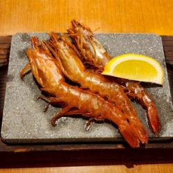 赤海老のにんにく醤油焼き