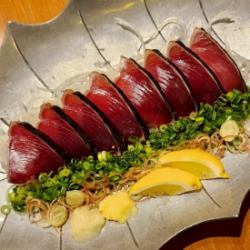 鰹の藁焼き　塩とポン酢で