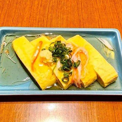 だし巻き玉子　カニ身あんかけ