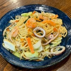 海老といかの海鮮塩焼きそば