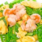 玉子とエビ、ニラ炒め