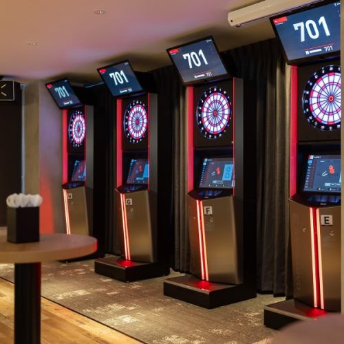 A darts bar where you can enjoy yourself casually using a coin system.