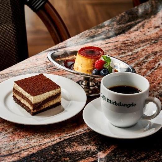 Enjoy "Michelangelo Pudding" from Daikanyama with coffee.