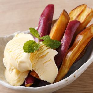 Sweet potato stick ice cream