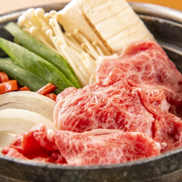 【飲み放題付き！】知多牛のすき焼きと大エビフライ宴会プラン