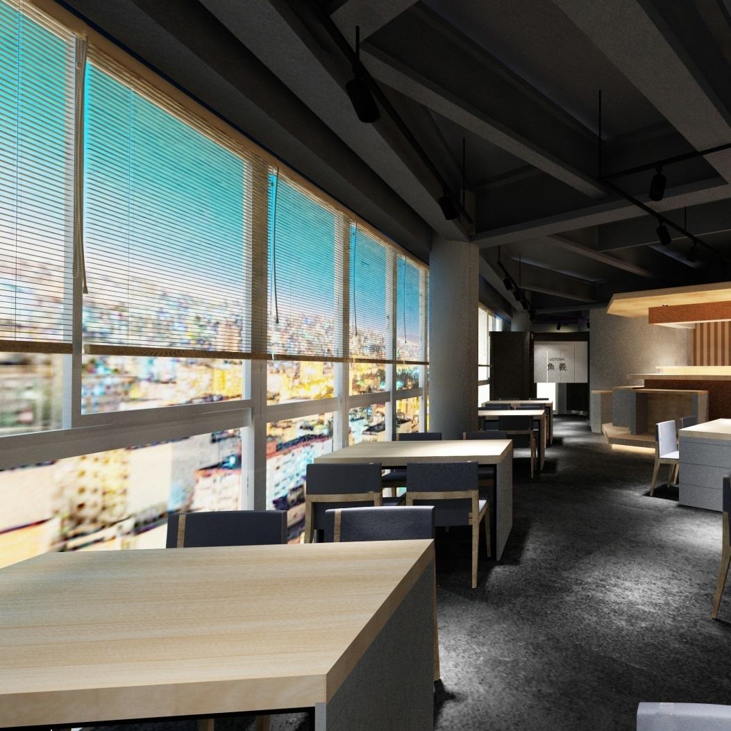 大井町駅すぐにあるビルの7階。夜景を眺めながらお食事を