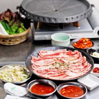 [¥4300→¥3300] Very popular, especially among girls! Beef Samgyeopsal course [Limited time only]