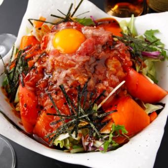 Seafood yukhoe salad