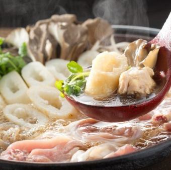 Kiritanpo hot pot, a specialty of Akita