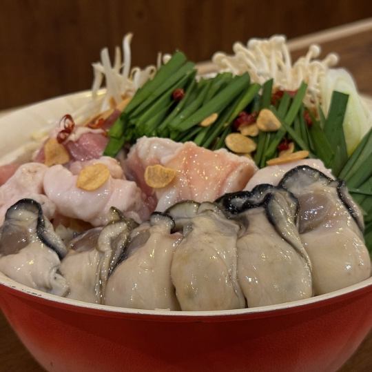 [120 minutes all-you-can-drink included] Year-end and New Year's party limited!! Oyster motsunabe course