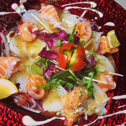 Seafood carpaccio of the day