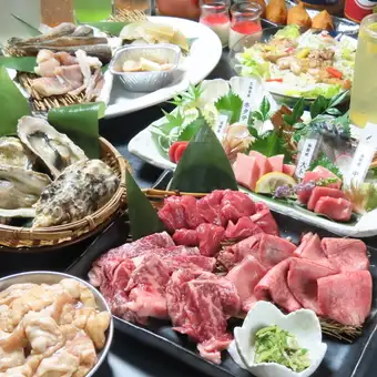 【接待・出張に】炭火が食欲をそそる！炭焼きとお刺身を愉しむ七輪コース（120分飲放）7,000円