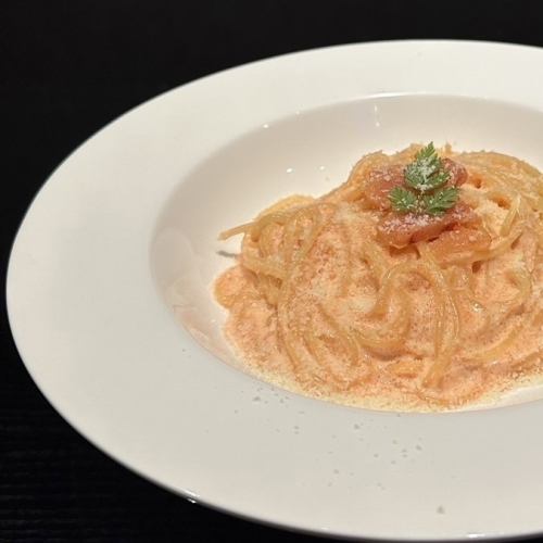 明太クリームパスタ