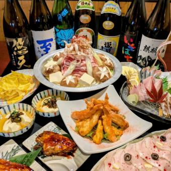 《忘新年会》特別コース「選べる鍋」「ブリ照り焼き」「ローストポーク」料理8品6000円コース