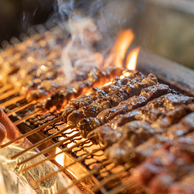 定番の焼き鳥を個室で。店内仕込みの焼き鳥をどうぞ◎