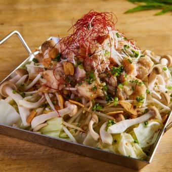 【満喫コース】鮮魚二種盛りに鶏にんにく味噌のちりとり鍋付き！時間無制限飲み放題8品3500円