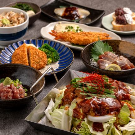 【関西うまいもん】大阪名物の鶏と豚のちりとり鍋や本場串カツ付!時間無制限飲み放題9品4500円