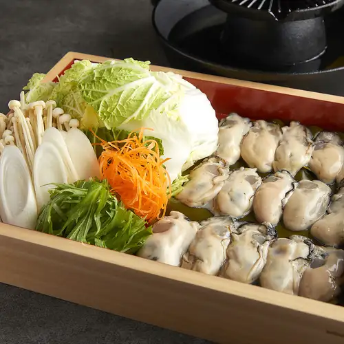 ほのか新名物 昆布〆牡蠣 焼きしゃぶ鍋 1人前