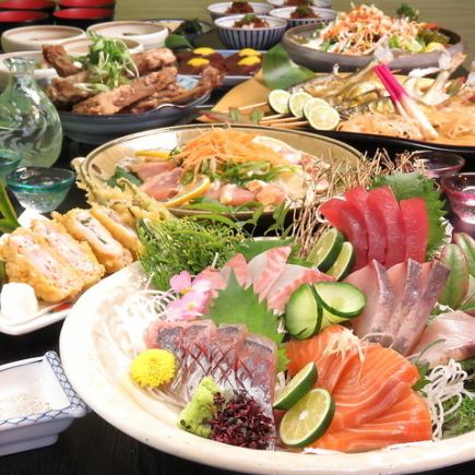 \時間無制限飲み放題付/【魚ト肉・味の詩】馬刺し・黒豚角煮・熟成魚など全12品/4,000円