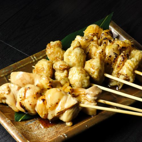 【焼き鳥】焼き鳥の盛り合わせタレ　6本