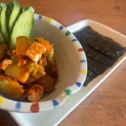 チャンジャクリームチーズwithアボカド