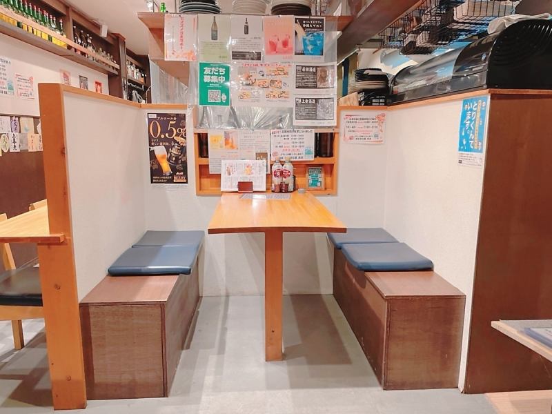 [Box seats] The seats are perfect for family and group meals.It will be a popular seat, so please make a reservation early.