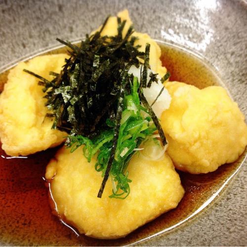汲み上げ豆腐の揚出し／燻製豆腐