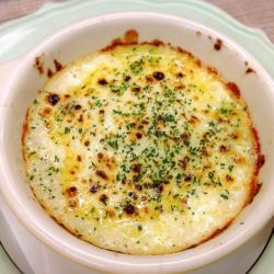 燻製豆腐とキノコの豆乳グラタン