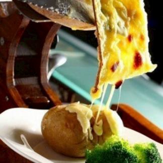 Potatoes with butter and cheese