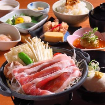 ちょっと贅沢なランチに★あいち鴨の陶板焼き会席 4500円