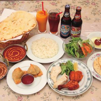 パーティーコース　料理８～１０品＋飲み放題120分付き　3850円（税込）