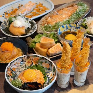 [Dinner] Salmon & Shrimp Course with All-You-Can-Drink 6,430 yen → 6,000 yen