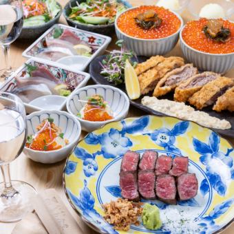 [Dinner] Made with Japanese Black Beef Aitchbone! Includes sashimi! Toa Shokudo Special Course with all-you-can-drink ¥6,430 → ¥6,000