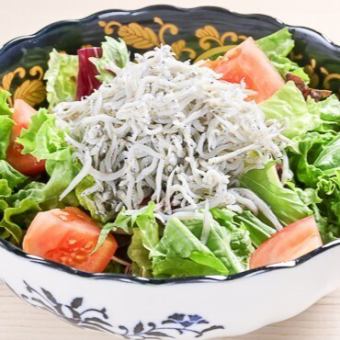 豆腐と釜揚げしらすのチョレギサラダ