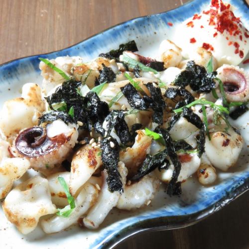 いかゲソ塩こしょう炒め