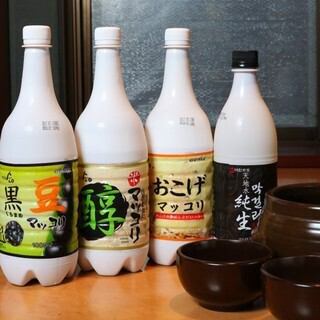 豊富なマッコリ